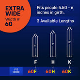The MyONE Extra Wide 7" Condoms (Size 60H) by MyONE are crafted from premium Sensatex latex with hyperthin technology. They feature a 60 width to fit girths of 5.50 to 6 inches, available in lengths of 6", 7", and 8".